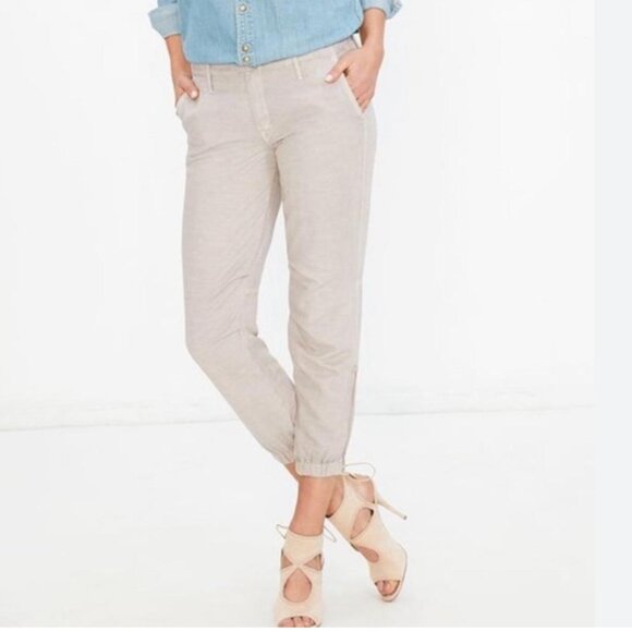 MOTHER the misfit crop girl boy etc. wash stone khaki 23 - Picture 2 of 8